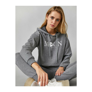Koton Letter Printed Sweatshirt with Hood