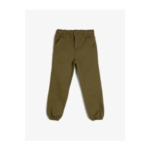 Koton Boys Girls Green Normal Waist Pocket Trousers