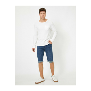 Koton Normal Waist Pocket Detailed Jean Shorts