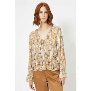 Koton Patterned Wrapped Blouse