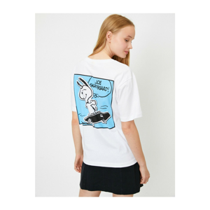 Koton Snoopy Printed Crew Neck Licensed T-Shirt