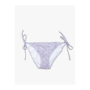 Koton Women's Purple Floral Print Bikini Bottoms