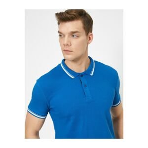 Koton Men's Navy Blue Polo Neck T-Shirt