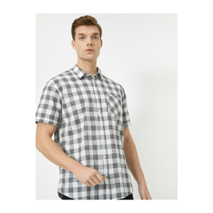 Koton Checkered Short Sleeve Shirt With One Pocket