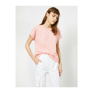Koton Women Pink Plain T-Shirt