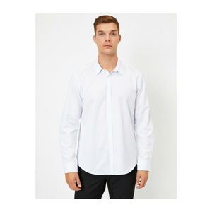 Koton Men's White Long Sleeve Shirt