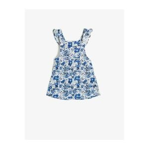 Koton Girl Navy Blue Patterned Dress