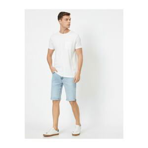 Koton Men's Öavi Pocket Detailed Jean Shorts