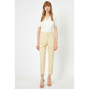 Koton Women Yellow Short Leg trousers