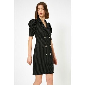 Koton Striped Double Breasted Dress