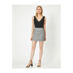 Koton Plaid A-Line Mini Skirt