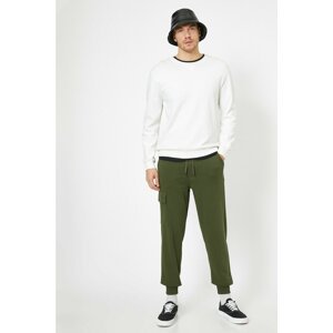 Koton Men's Green Tie Waist Sweatpants