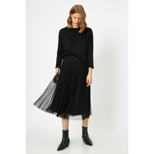 Koton Women's Black Tulle Detailed Skirt