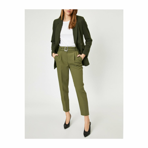 Koton Women's Green Pocket Detailed Trousers