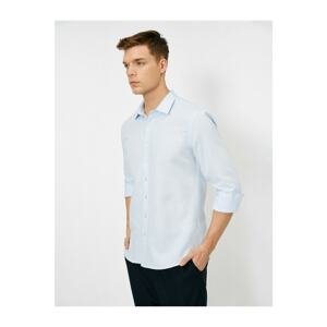 Koton Classic Collar Long Sleeve Slim Fit Smart Shirt