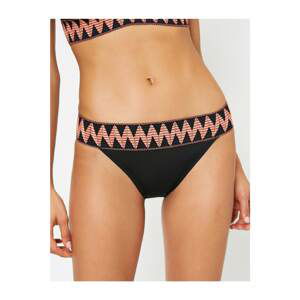 Koton Women's Black Embroidered Bikini Bottoms