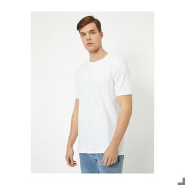 Koton Crew Neck Short Sleeve Cotton T-Shirt