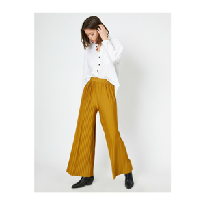 Koton Women Green Pleated Trousers