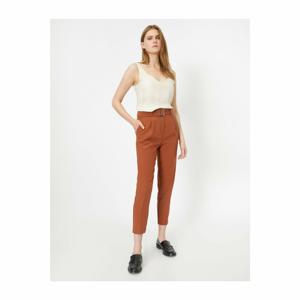 Koton Belted Carrot Cut Trousers