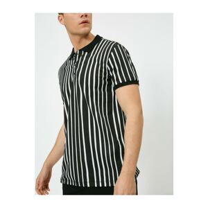 Koton Men's Black Striped T-Shirt