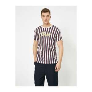 Koton Men's White Striped T-Shirt