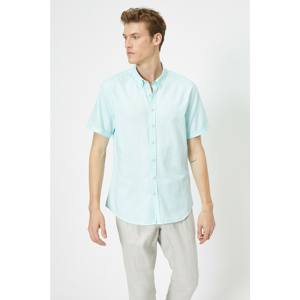 Koton Men's Green Classic Collar Shirt