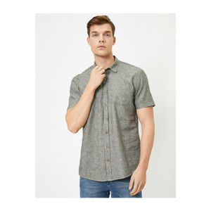 Koton Men's Green Pocket Detailed Shirt