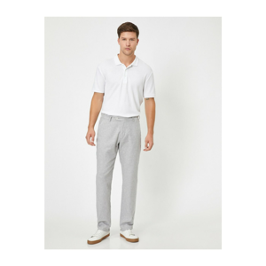 Koton Linen Mix Slim Fit Woven Trousers