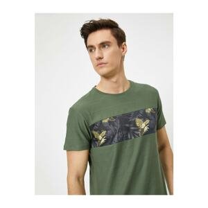 Koton Men's Green Patterned T-Shirt