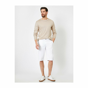 Koton Men's White Pocket Detail Shorts
