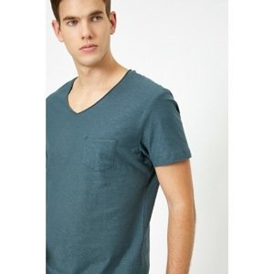 Koton Men's Gray V Neck T-Shirt