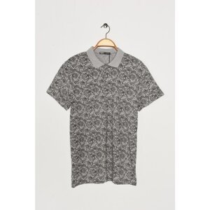 Koton Men's Gray Patterned T-Shirt