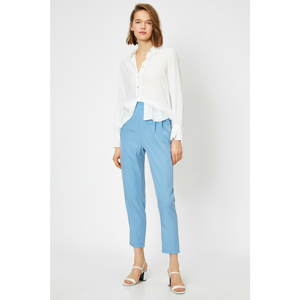 Koton Women Blue Normal Waist Trousers