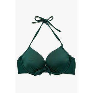 Koton Women's Green Maximiser Bikini Top