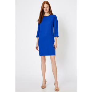 Koton Women's Blue Crew Neck Dress