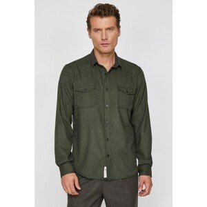 Koton Men's Green Pocket Detailed Shirt