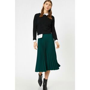 Koton Women Green Pleated Skirt