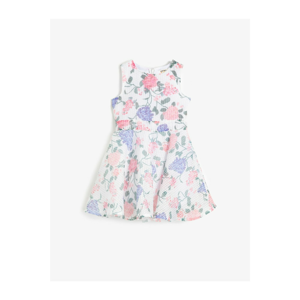 Koton Girl Pink Sleeveless Floral Pattern Dress