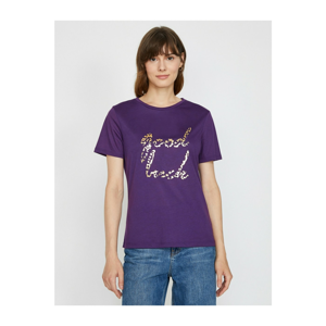 Koton T-Shirt - Purple - Regular