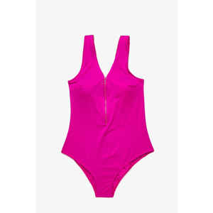 Koton Women's Pink Zipper Detailed Underwire Swimsuit