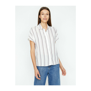 Koton Women's Pink Striped Shirt