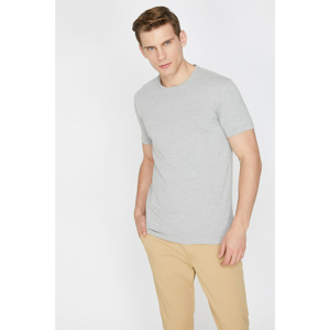 Koton Men's Gray Crew Neck T-Shirt