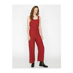 Koton Women Red Wide Leg Jumpsuit