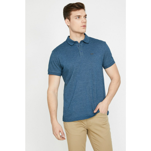 Koton Men's Navy Blue Short Sleeve Button Detailed T-Shirt