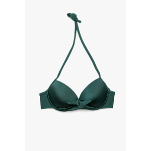 Koton Women's Green Halter Bikini Top
