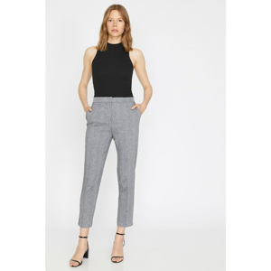 Koton Women Gray Patterned Trousers