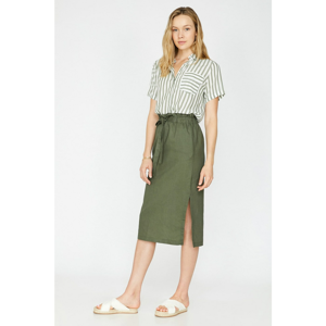 Koton Women's Green Waist Baggy Skirt