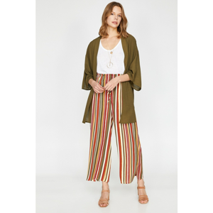 Koton Women Brown Striped Trousers