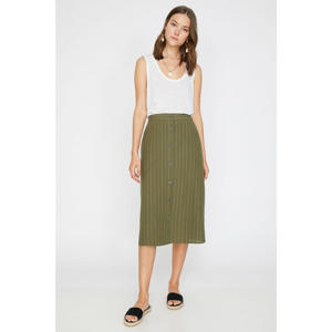 Koton Women Green Striped Skirt