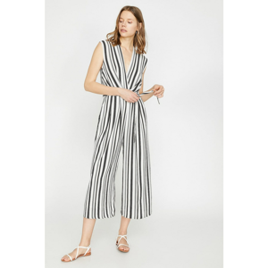 Koton Women Black Striped Jumpsuit